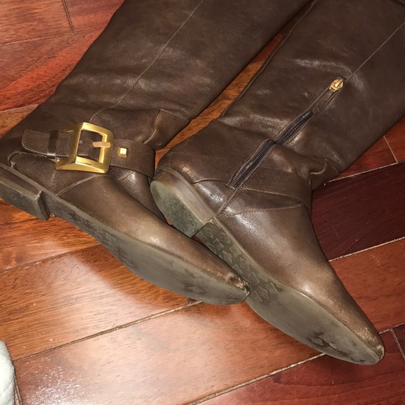 BCBG brown leather knee high riding boots - Picture 3 of 8